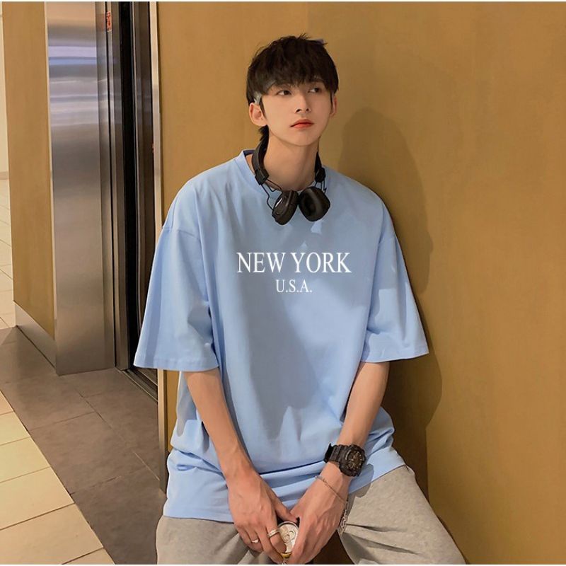 Áo thun ❤Có size tay lỡ unisex New York USA