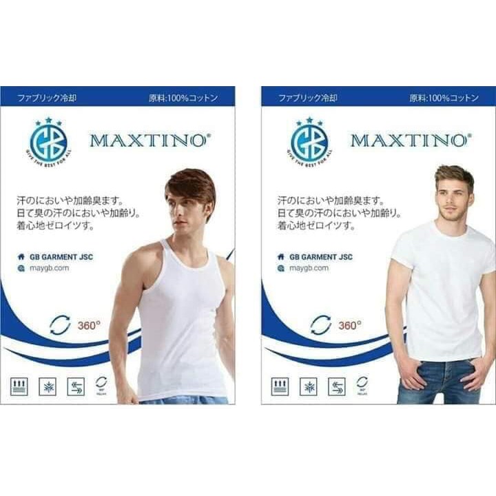 Áo Lót Nam Đông Xuân Xuất Nhật Maxtino Màu Trắng (Cộc Tay / Ba Lỗ)