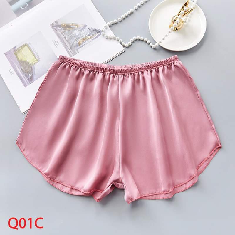  Quần đùi nữ mặc nhà chất lụa satin cao cấp thiết kế ống rộng thoáng mát sexy QL102 | BigBuy360 - bigbuy360.vn