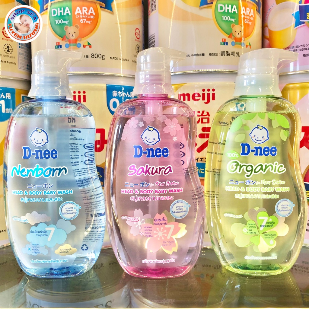 Sữa tắm gội toàn thân cho bé Dnee Pure Sakura, Baby, Organic 380ml