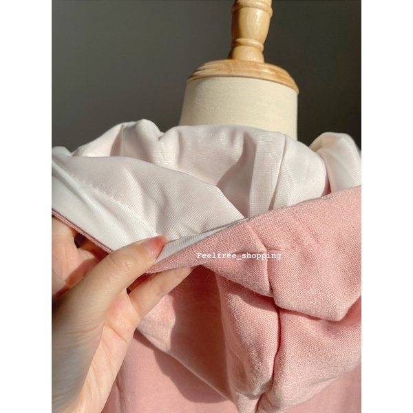 Áo Khoác Hoodie Zip Lót Bông (Hình Thật)