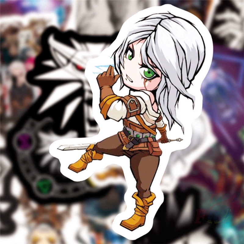 ❉ The Witcher Giấy và decal dán tường ❉ 50Pcs/Set Games Luggage Laptop Skateboard Doodle Stickers