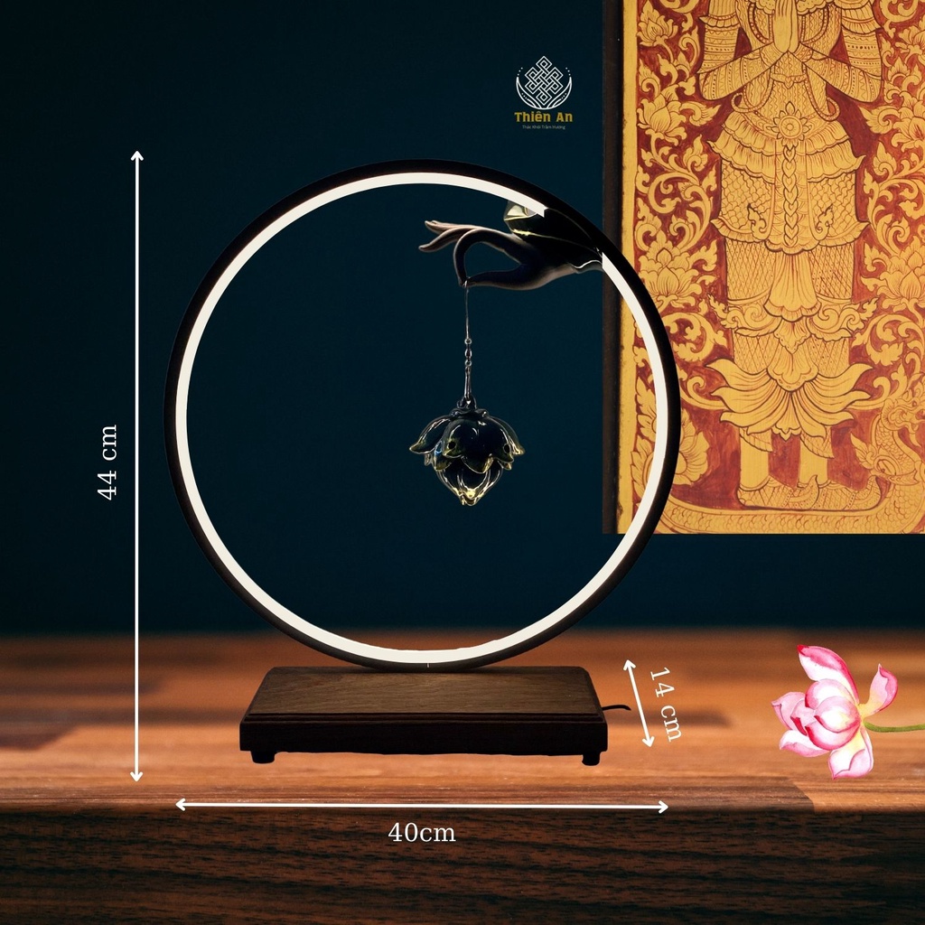 Kệ Vòng Đèn Led dùng đặt tượng - có Đài Xông Trầm Hương