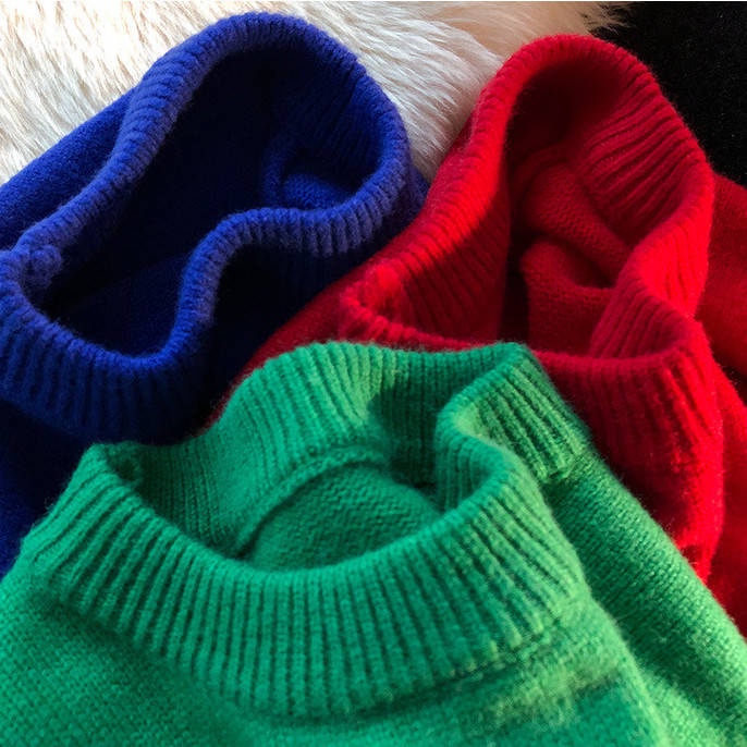 Áo Sweater Dệt Kim Dày Dặn Dáng Rộng Phong Cách Thời Trang Thu Đông Nhật Bản