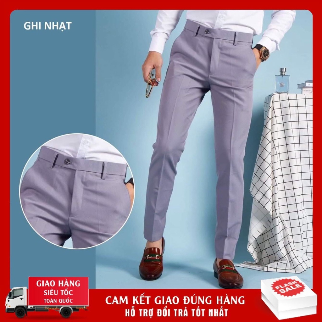 Quần tây âu nam chất liệu mềm mịn, from chuẩn, có nhiều mẫu đẹp đi kèm annhien12