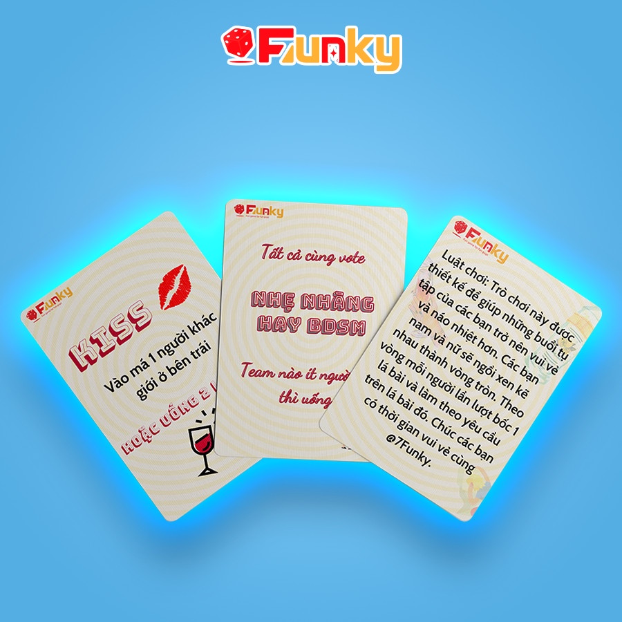 Bộ Bài Thử Thách Trên Bàn Nhậu, Phiên Bản Vodka 7Funky - Board Game, Drinking Game 18+ Say Quên Lối Về Cho Nhóm Bạn