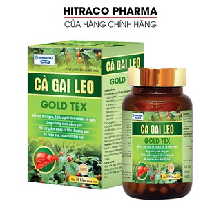 Viên uống bổ gan Cà Gai Leo Gold Tex hỗ trợ mát gan, giải độc, bảo vệ gan Hộp 50 viên [Cà Gai Leo Gold Tex Chai Xanh]