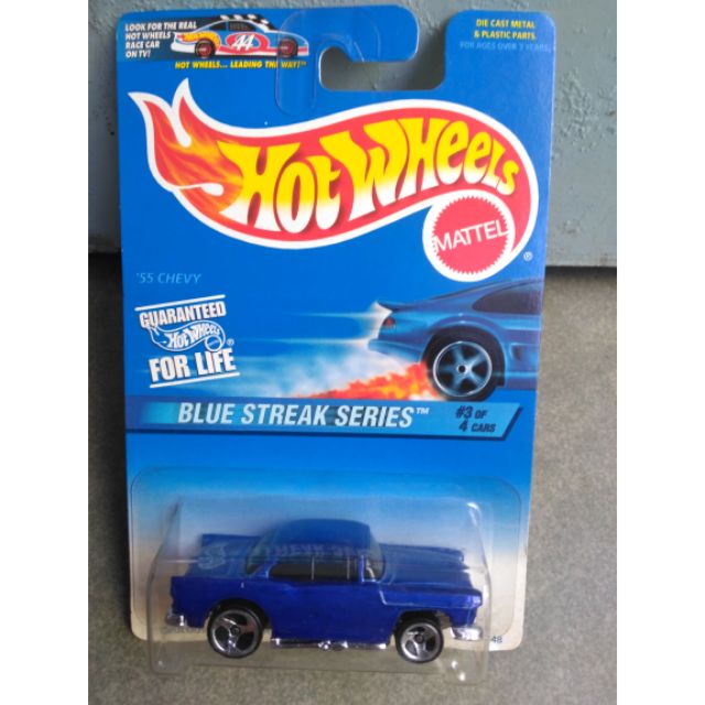 Xe Hotwheels 1955 Chevy xanh