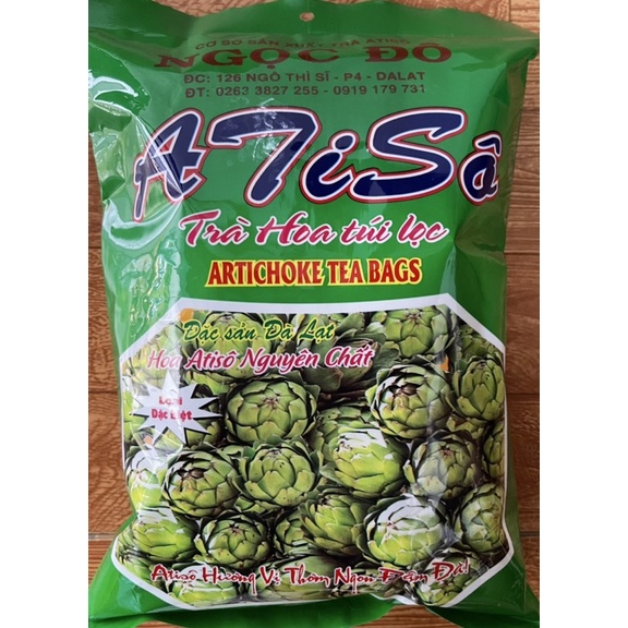 Trà Atiso Đà Lạt 100 túi lọc - loại đặc biệt. Thích hợp dùng cho người nóng gan, mề đay, mãn ngứa…uh