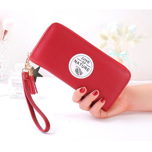 Ví Dài Nữ Cầm Tay Khóa Kéo Cao Cấp Love Of Natural V283 Siêu Hot - Hazo