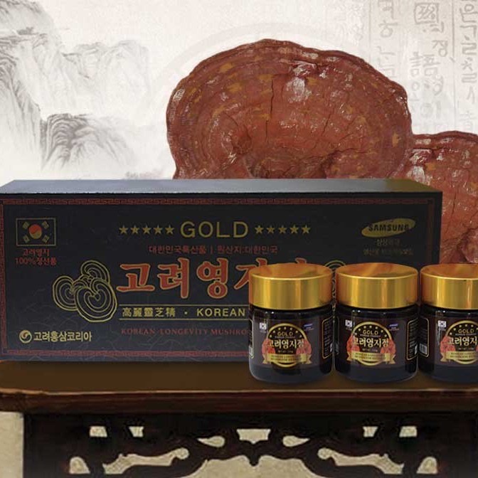 CAO ĐÔNG TRÙNG HẠ THẢO LINH CHI GOLD HỘP GỖ ĐEN HÀN QUỐC