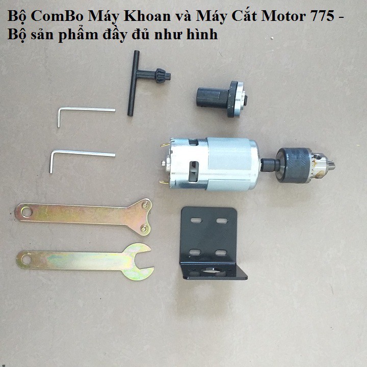 Bộ ComBo Khoan Cắt Motor 775 - 150w kèm giá đỡ