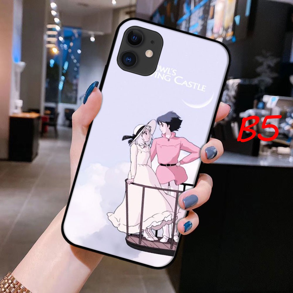 Ốp điện thoại họa tiết hoạt hình Lâu đài bay của pháp sư Howl cho iPhone 11 Pro Max XS MAX XR X 8 7 6s 6 Plus SE 2020