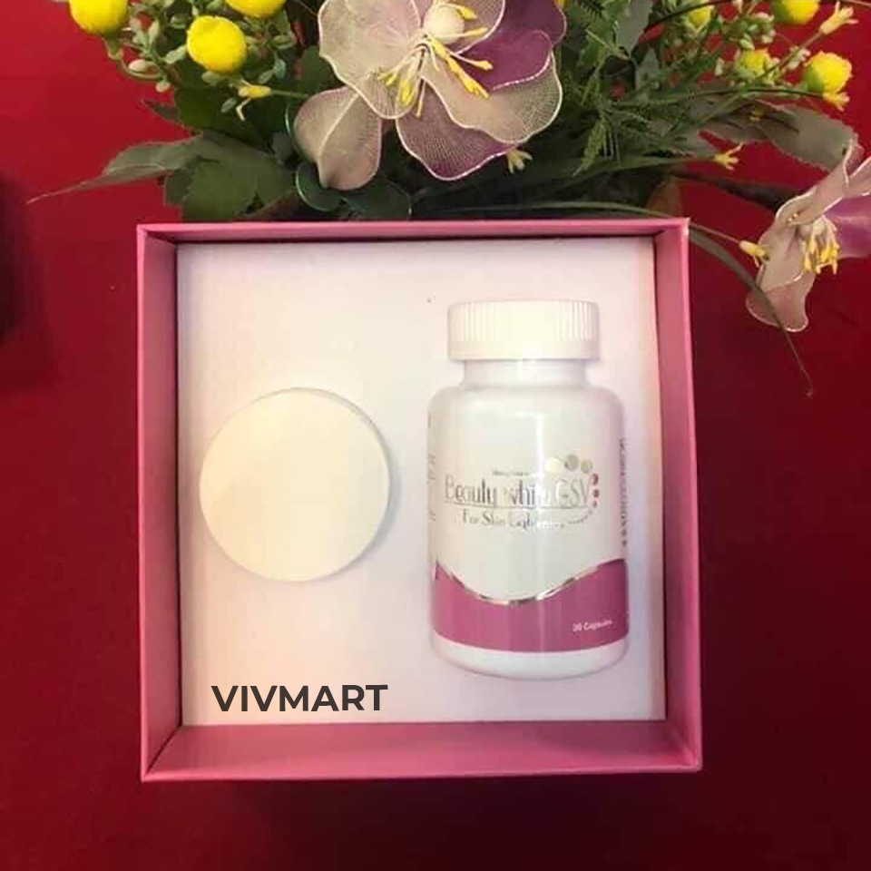 ✅ BEAUTY WHITE GSV - Viên Uống Chống Nắng, Trắng Da, Cho Da mụn nám, Chống Lão Hoá