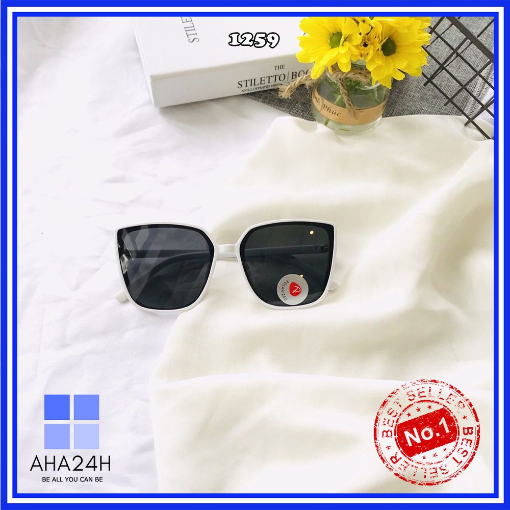 [GIÁ GÓC] KÍNH MÁT NỮ THỜI TRANG TRÒNG POLARIZED CAO CẤP GỌNG XI MẠ VÀNG AH1259