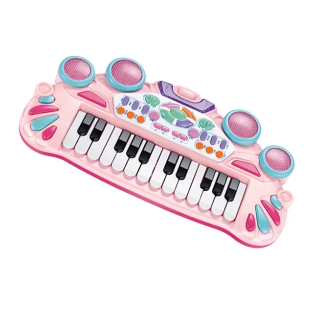 Đàn Piano Điện Tử, Đàn organ 37 Phím Kèm mic Cho Bé, màu hồng kitty ( quà tặng cho bé yêu ) Pin sạc USB