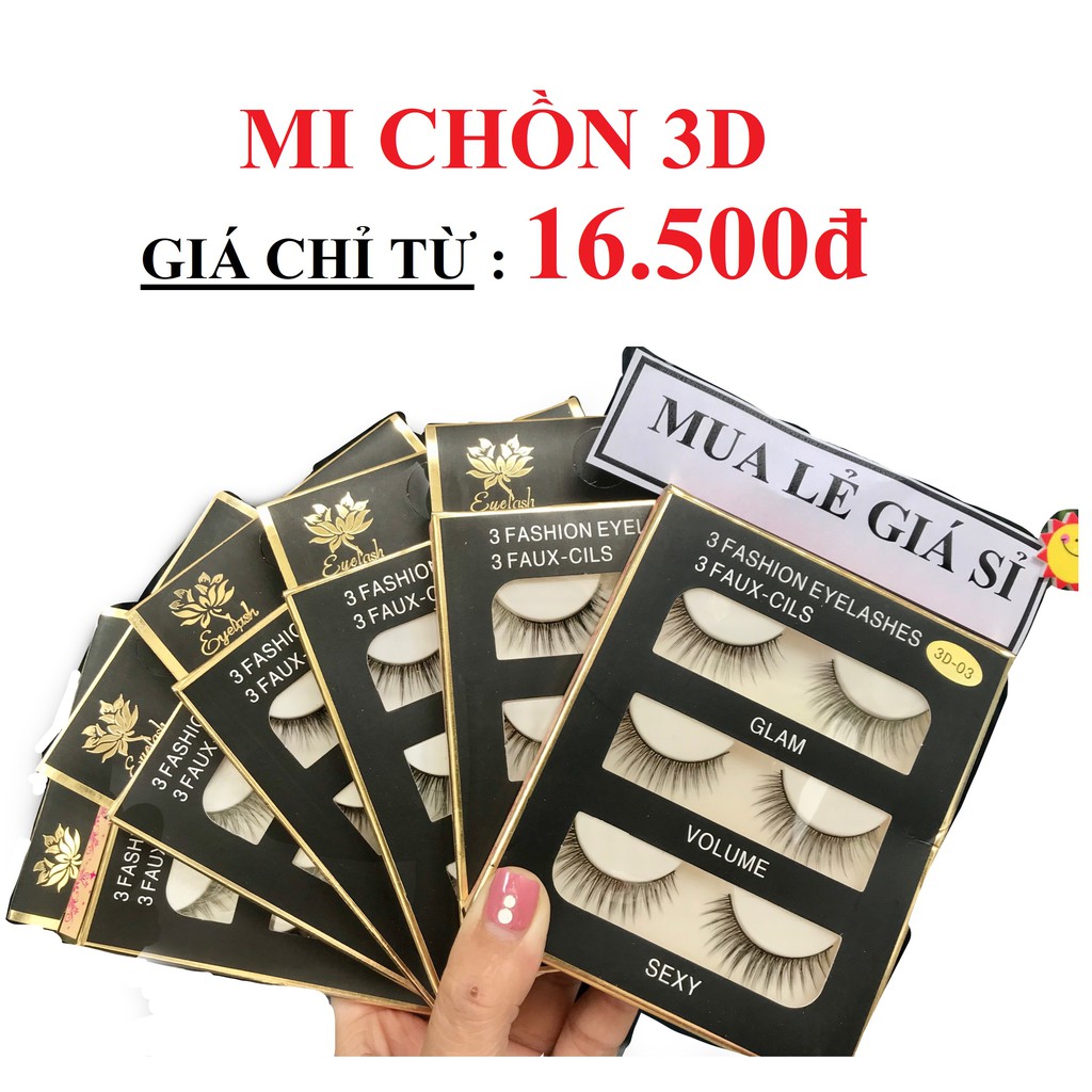 mi giả chồn 3D Cao Cấp [ 3 cặp/hộp ]