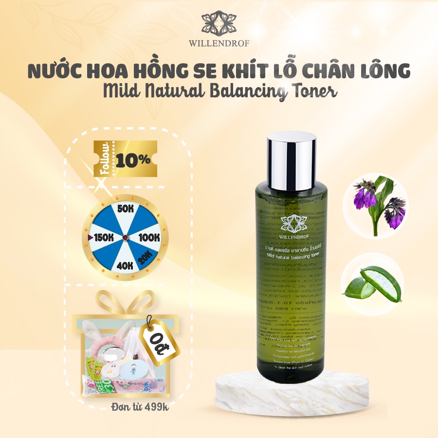 220ML NƯỚC HOA HỒNG CÂN BẰNG PH WILLENDROF (NAM, NỮ) [MỸ PHẨM CHÍNH HÃNG THÁI LAN]