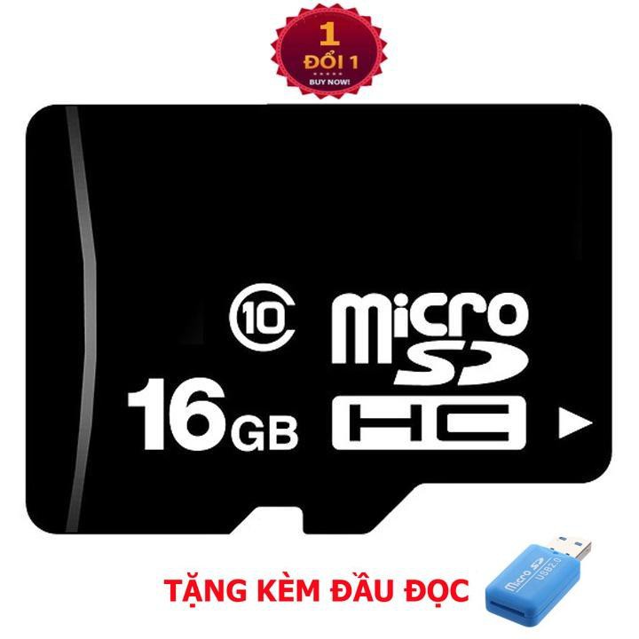 MUA THẺ NHỚ MICRO SD 16G TẶNG ĐẦU ĐỌC THẺ THÔNG MINH