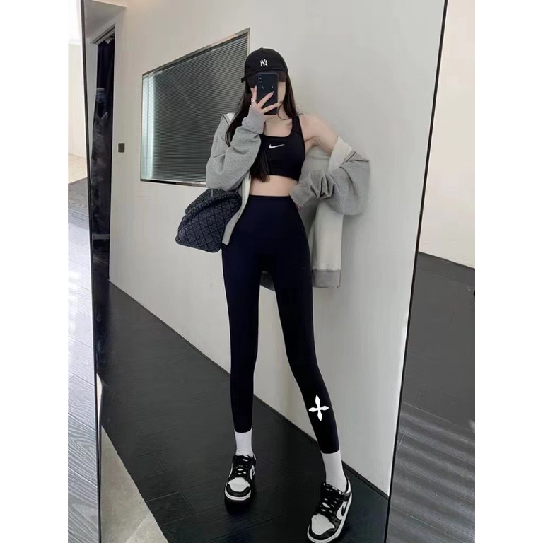 Quần Legging Lưng Cao Hoạ Tiết Da Cá Mập Thiết Kế Ôm Sát Tôn Dáng