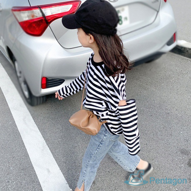 Quần Jean Ống Loe Màu Sắc Đơn Giản Cho Bé Gái