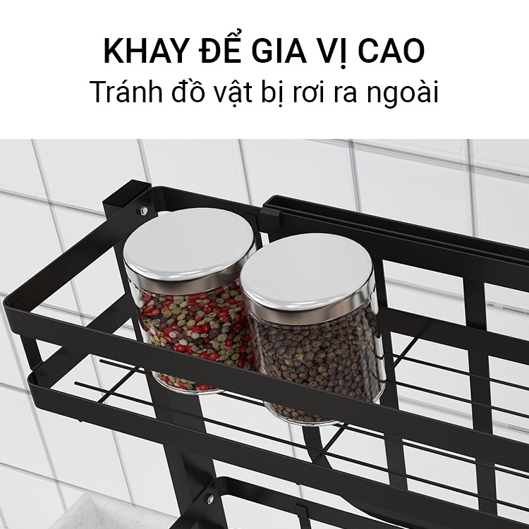 Kệ Để Gia Vị Thông Minh 2-3 Tầng Tiện Lợi - Nội Thất 3A Cao Cấp Chất Liệu Chống Han Gỉ