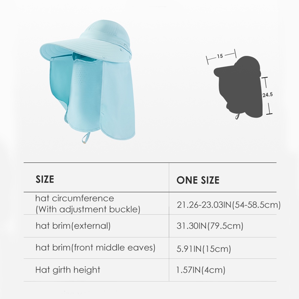 OhSunny Mũ có khẩu trang che mặt và cổ chống nắng/tia UV