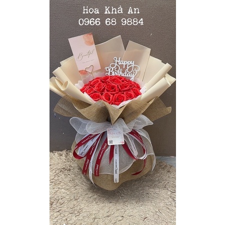 [Quà sinh nhật - Freeship] Bó hoa 30 bông hoa sáp vĩnh cửu. Nội thành HN đặt NowShip nhận hàng ngay sau 1-2h