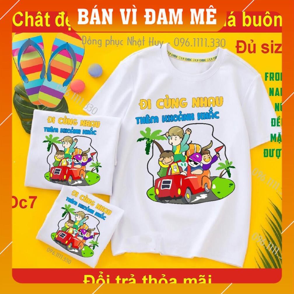 áo nhóm đi chơi DC7, du lịch biển, phông, thun,cotton, chất đẹp, bao đổi trả, ăn chơi sợ gì mưa rơi