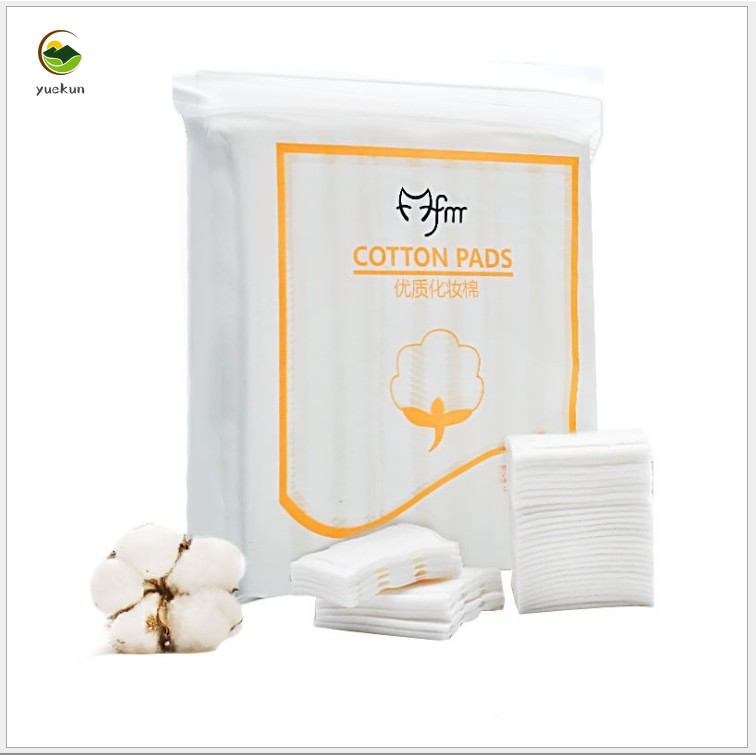 Set 50 / 100 / 222 bông tẩy trang cotton hai mặt hình chữ nhật tiện dụng