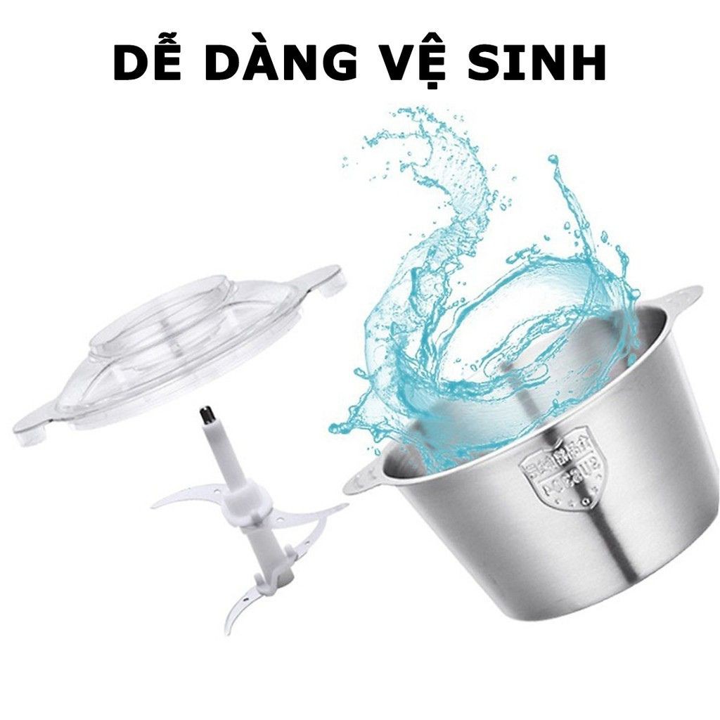 Máy Xay Thịt Đa Năng Loftydom 2L Chính Hãng Chất Liệu Inox 304 Cao Cấp, Dao 4 Lưỡi Sắc Bén Tiện Dụng Xay Sinh Tố,Rau,Đá