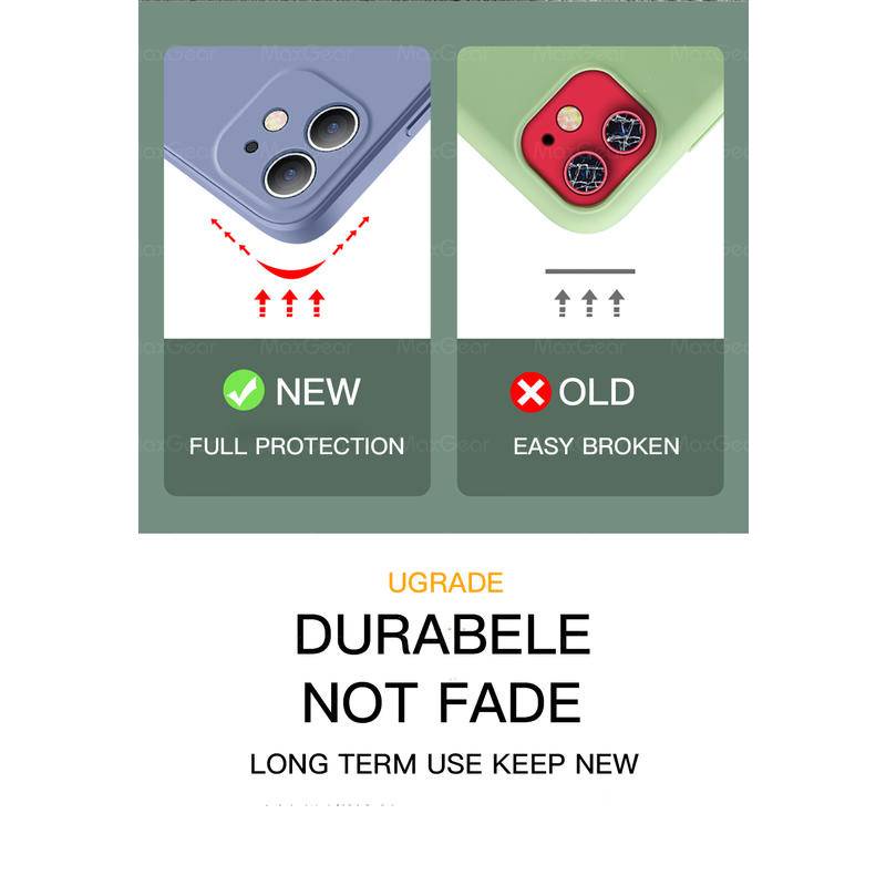 Ốp điện thoại silicon dẻo mềm dáng vuông màu trơn sang trọng cho iPhone12 13 Pro Max Mini iPhone12 iPhone13