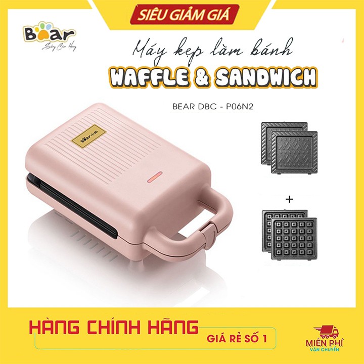 Máy Nướng Bánh Mì, Bánh Waffle Làm Bữa Sáng Đa Năng Dễ Sử Dụng