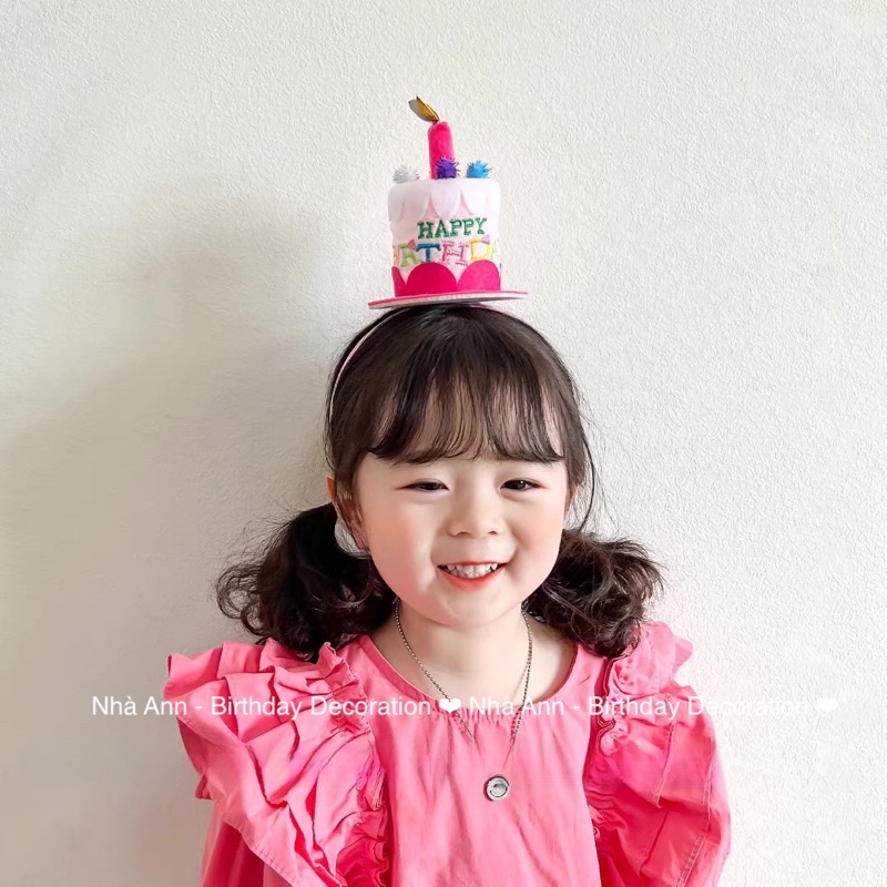 BỜM SINH NHẬT HÌNH BÁNH KEM HOT TREND HÀN QUỐC - NHÀ ANN