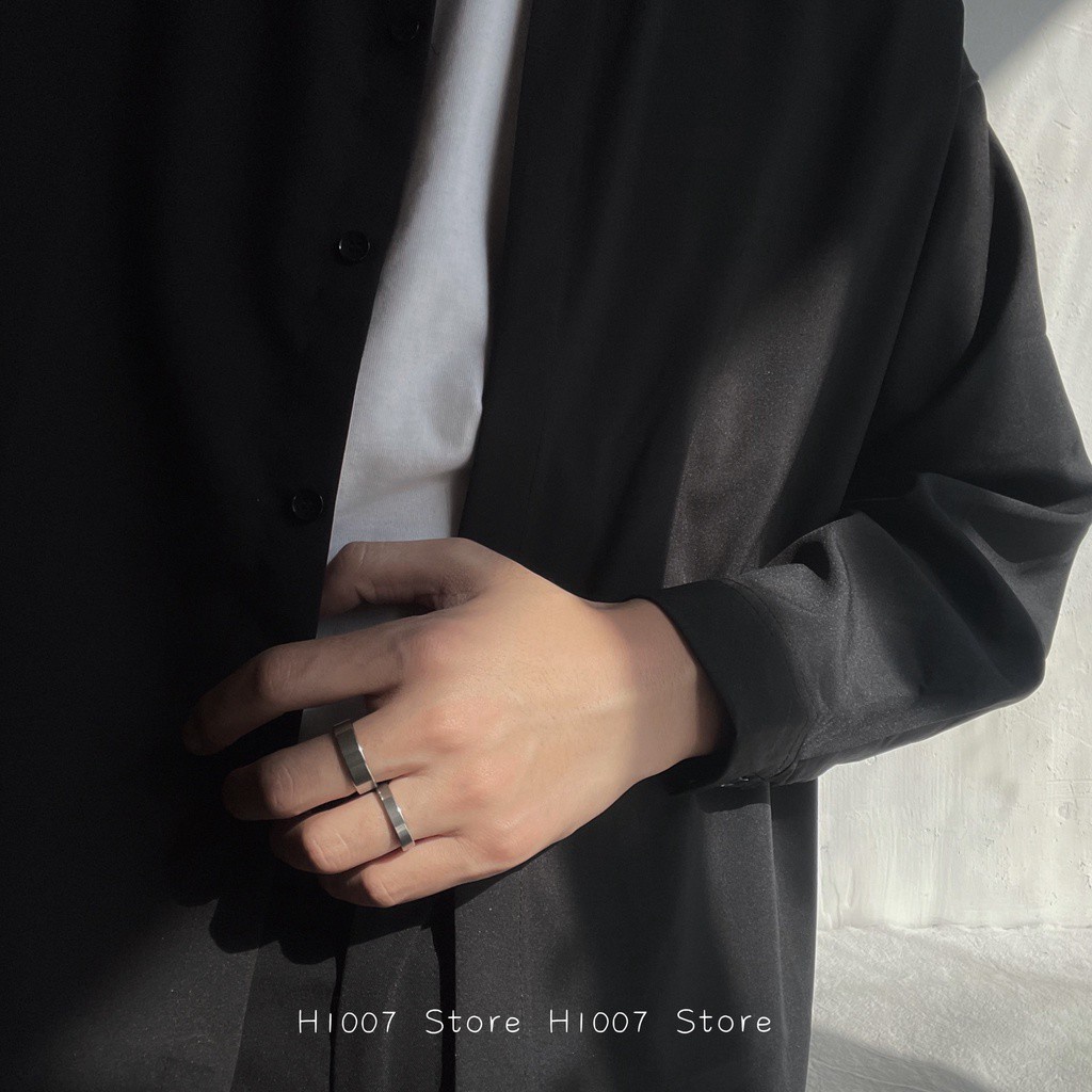 Nhẫn Bạc Bóng Tròn Thời Trang Cá Tính 191073Nhẫn Thép Titan Thiết Kế Đơn Giản Phong Cách Hip Hop Cá Tính Cho Cặp Đôi