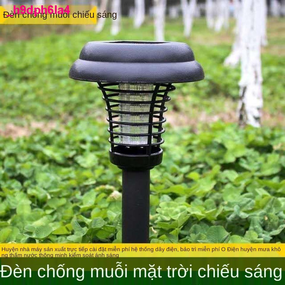 đèn muỗi tròn năng lượng mặt trời ngoài không thấm nước trang trại gia đình chống côn trùng và bẫy tạo tác ngủ đ