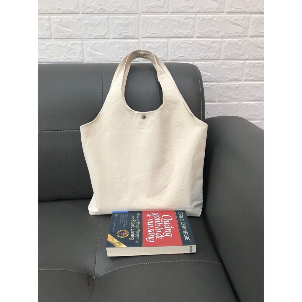 [ Freeship ]TÚI VẢI TOTE, TÚI VẢI CANVAS TRƠN QUAI TRÒN