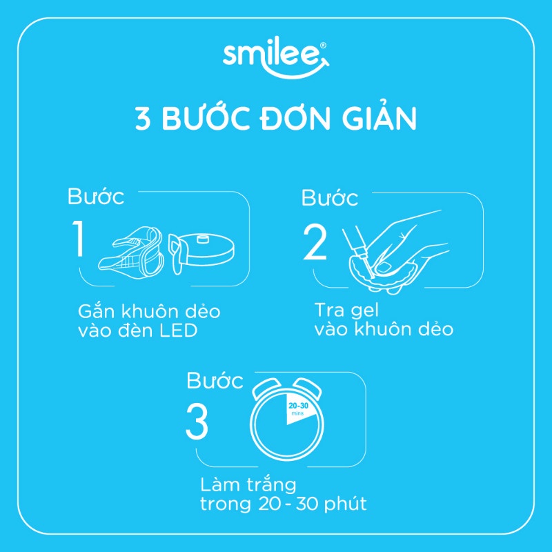 [Full COMBO Quà + Sale 30%] Smilee Max, Smilee Extra - Bộ kit tẩy trắng răng, làm trắng răng không ê buốt - Xuất xứ USA