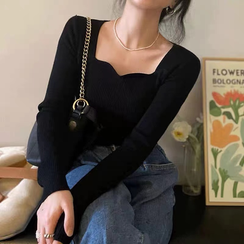 NRVP Áo Sweater Dệt Kim Dài Tay Thiết Kế Mới Thời Trang Theo Phong Cách Hàn Quốc Cho Nữ