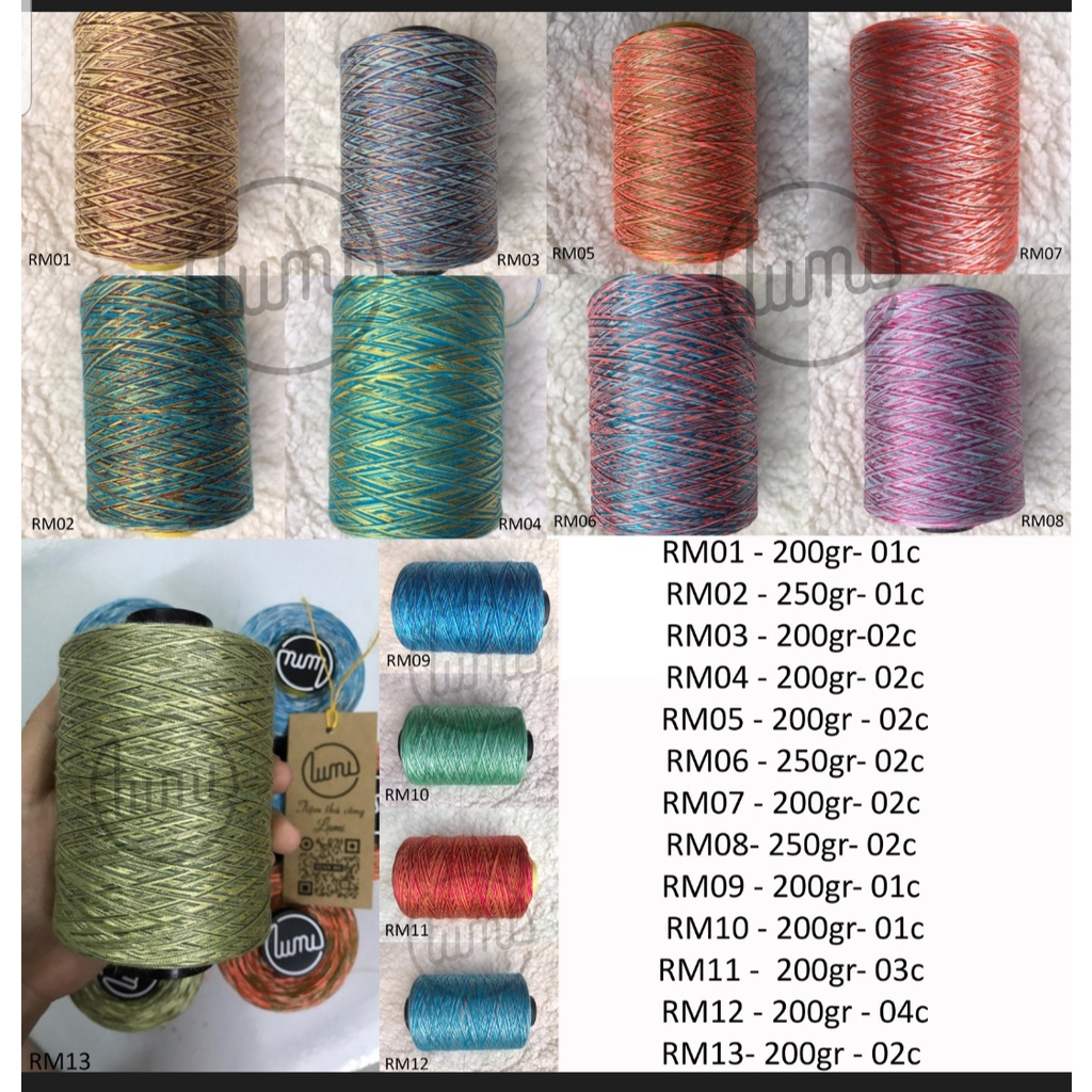 Lumi - RM Sợi Rayon Cotton mềm mát rủ thích hợp đan móc đồ hè thu
