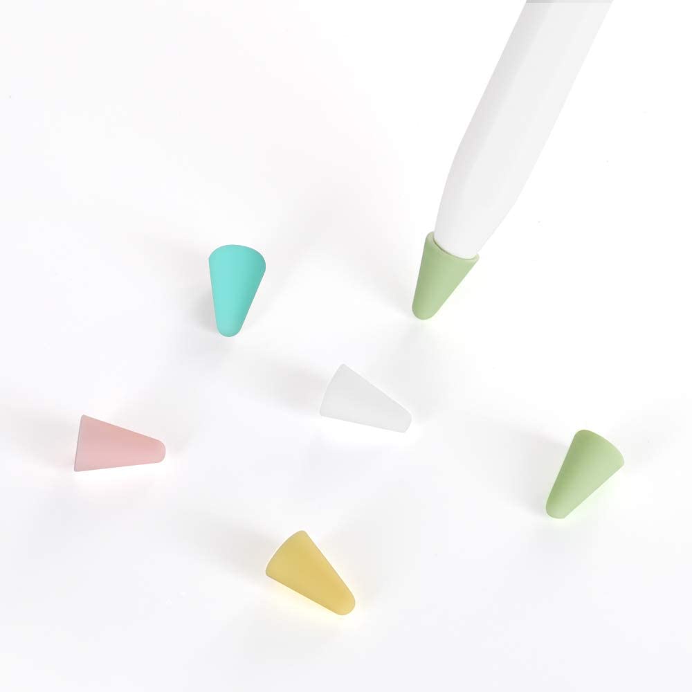 Bộ 6 bọc ngòi cho Apple Pencil 1 Pencil 2, Nắp bảo vệ ngòi silicone chống trượt Vỏ bảo vệ đầu ngòi bút