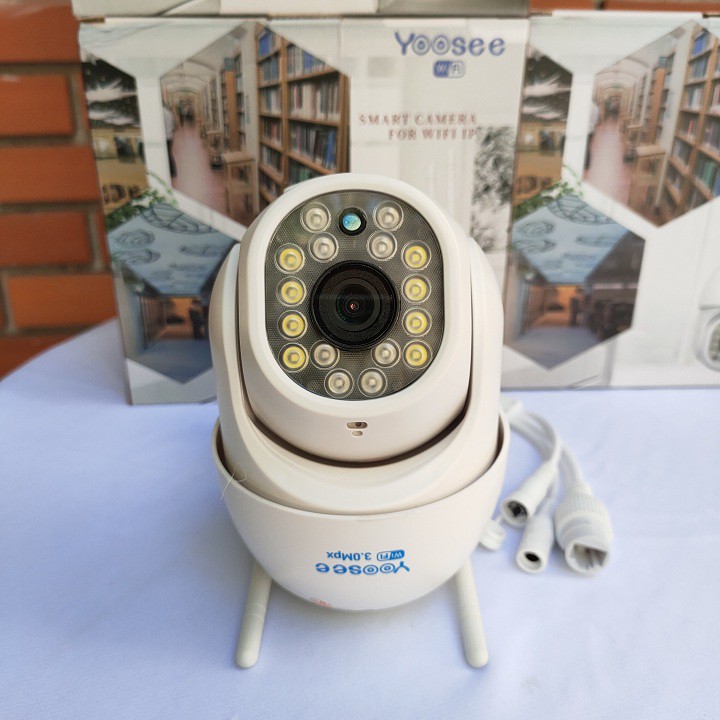 Camera ngoài trời yoosee Ptz 15 đèn quay quét 360 độ, đàm thoại 2 chiều, có màu ban đêm