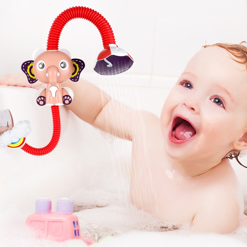 Đồ Chơi Nhà Tắm Cho Bé Hình Chú Voi Xoay 360 Độ° Đồ Chơi Vòi Sen Phun Nước Có Giác Hút Mạnh Điều Chỉnh Được Được Dành Cho Trẻ Em