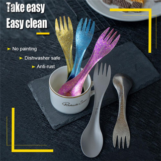 Muỗng Nĩa Bằng Titan 2 Trong 1 Tiện Dụng Khi Đi Dã Ngoại