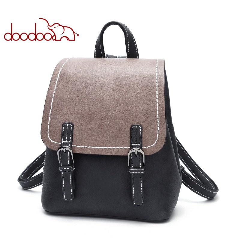 Balo Da Nữ Hàng Hiệu DooDoo, Balo Nữ Thời Trang DooDoo D8011DX Giảm Giá