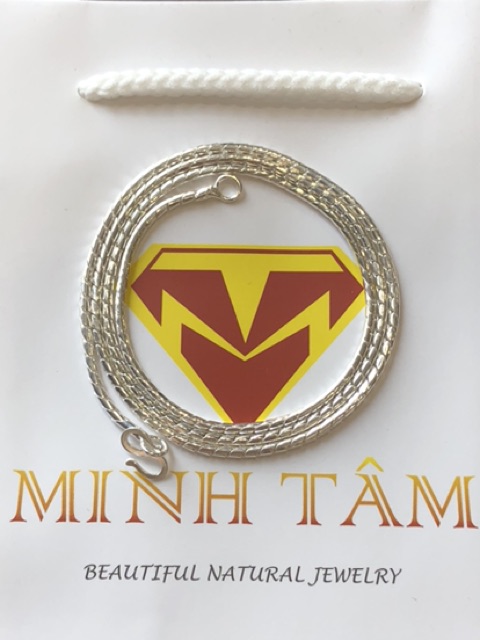 Dây chuyền nam bạc ta Minh Tâm Jewelry dây phay khoá chữ S