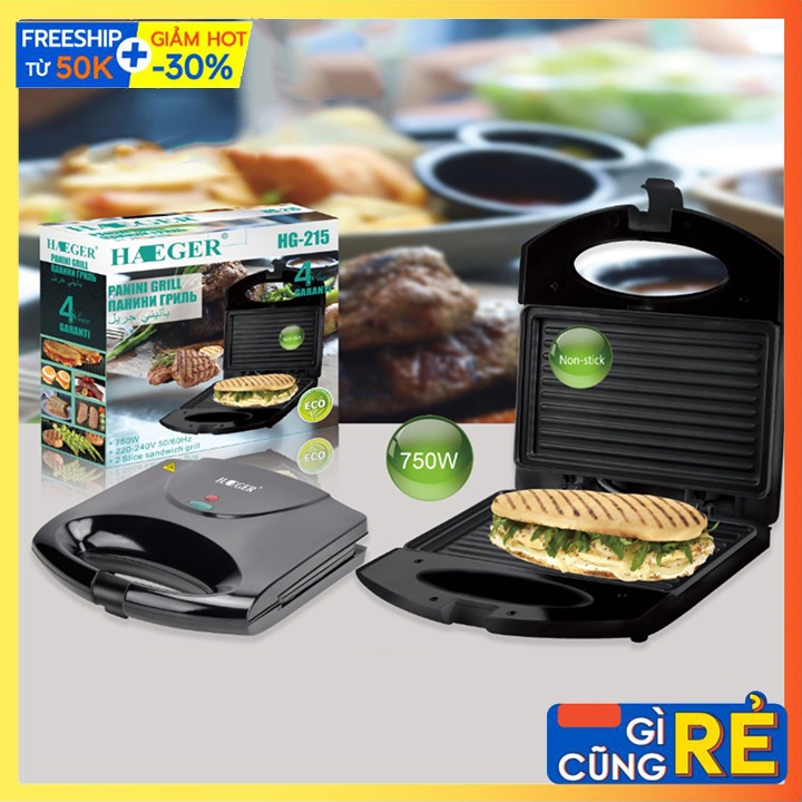 [Mã ELHADEV giảm 4% đơn 300K] [FREE SHIP] Máy Nướng Bánh Mỳ, Bánh Sandwich HAEGER