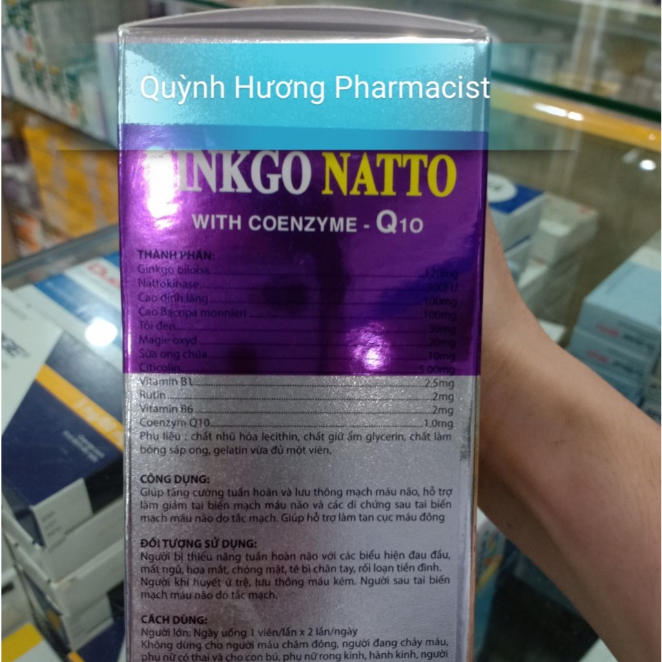 GINKGO NATTO Q10 - giúp tăng cường tuần hoàn và lưu thông máu
