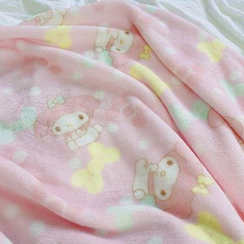 Bộ Chăn Gối Đệm Ngủ Trưa Điều Hòa Nhiệt Độ Hình Melody Màu Hồng Dễ Thương Cho Bé Gái bl