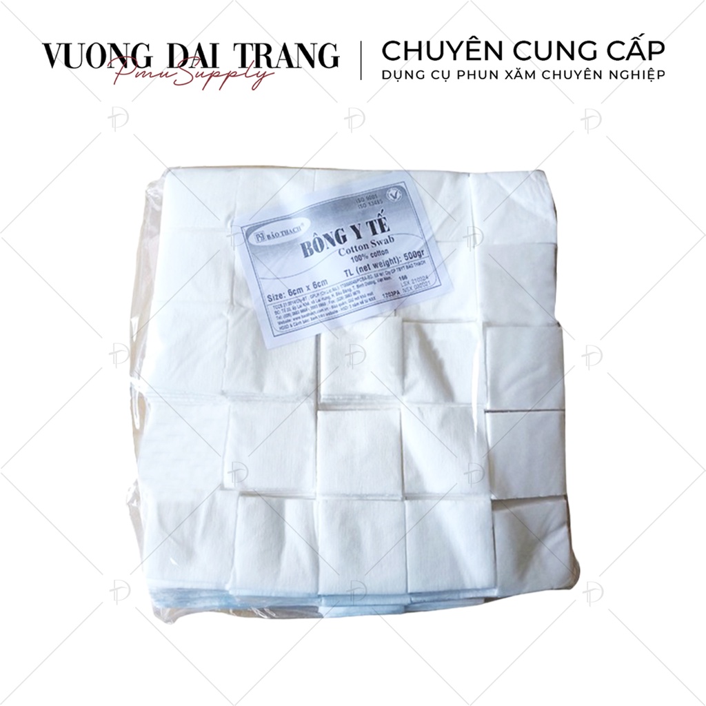 Bông cắt sẵn Bảo Thạch 6x6 cm (500g)